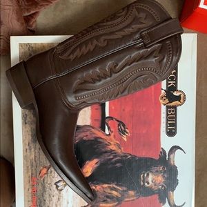 Authentic leather cowboy boots